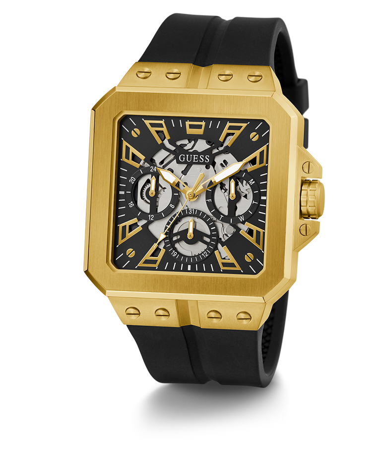 GUESS Mens Black Gold Tone Multi-function Watch - GW0637G2 | GUESS ...
