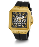 GUESS Mens Black Gold Tone Multi-function Watch main