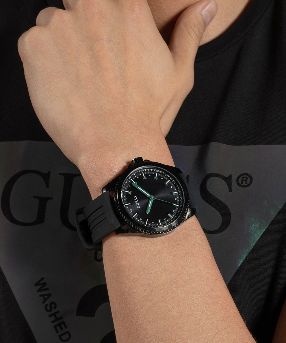 GW0639G4 US GUESS GUESS Watches | Mens Black Watch Analog -