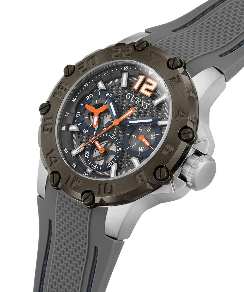 GUESS Mens Grey 2 Tone Multi function Watch