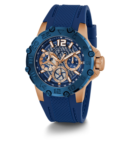 Reloj multifunción GUESS para hombre en dos tonos de color azul