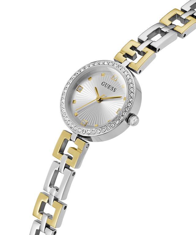 GUESS Ladies 2-Tone Silver Tone Analog Watch lifestyle angle