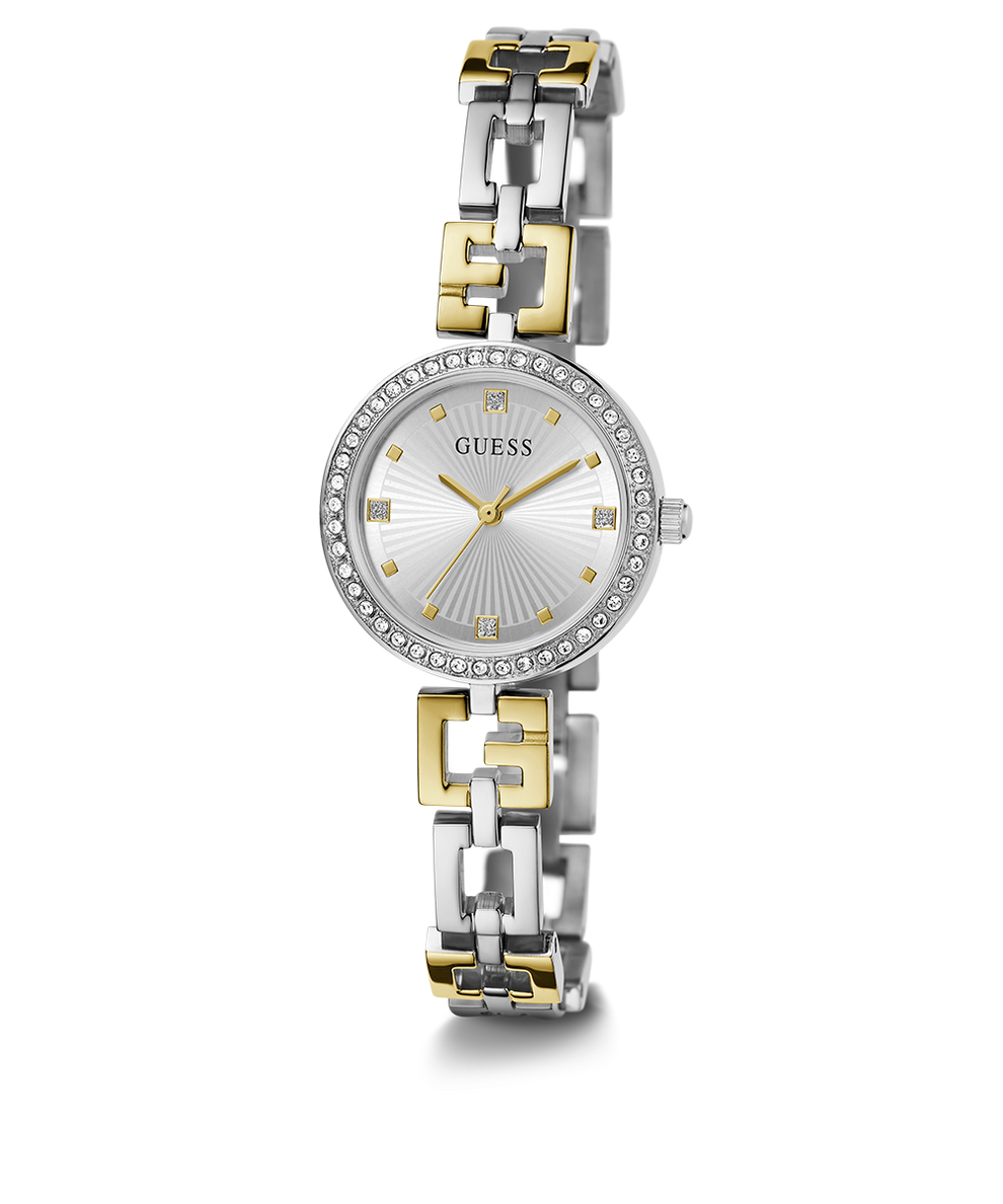 GUESS Ladies 2-Tone Silver Tone Analog Watch GW0656L1 GUESS