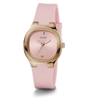 GW0658L2 GUESS Ladies Pink Rose Gold Tone Analog Watch