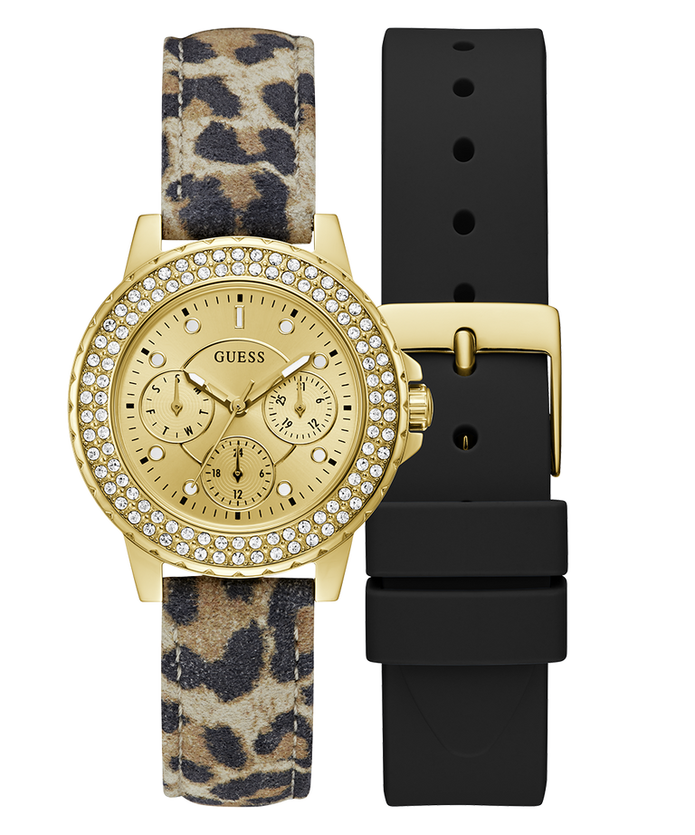GUESS Ladies Gold Tone Multi-function Watch Box Set