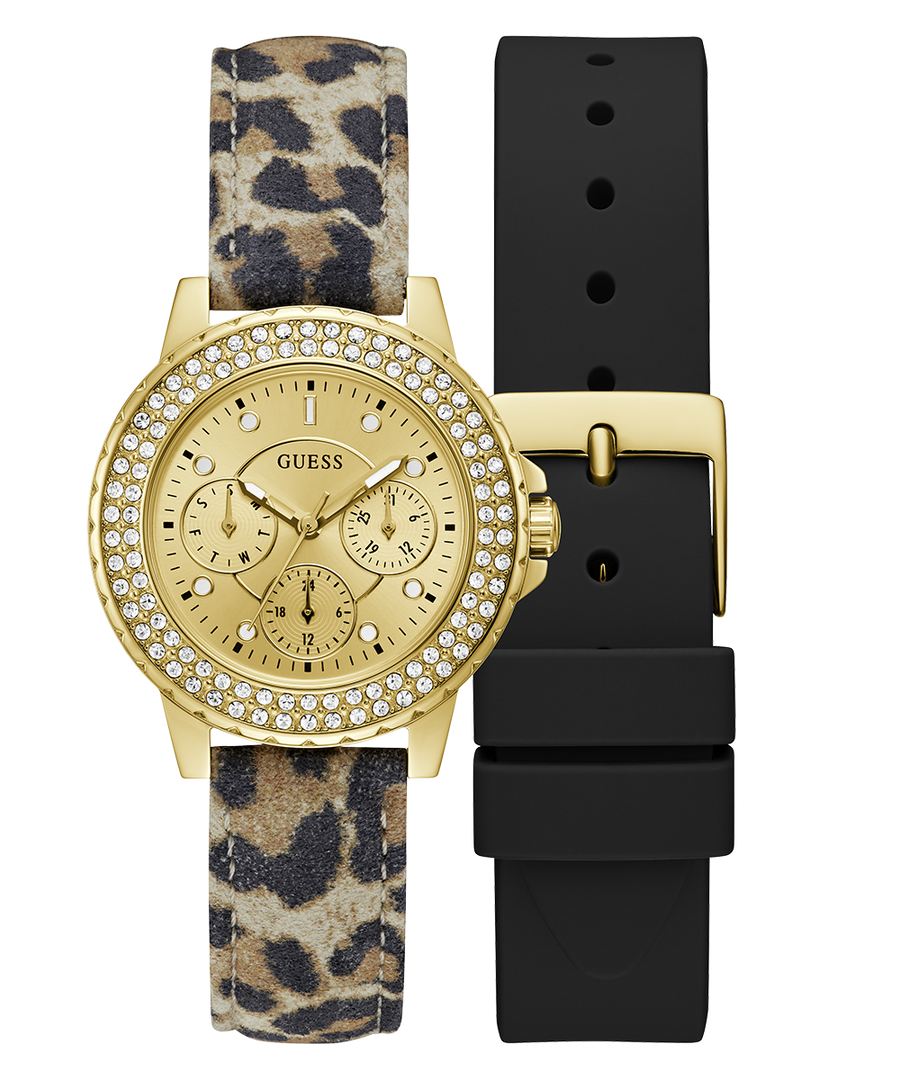 GUESS Ladies Gold Tone Multi-function Watch Box Set