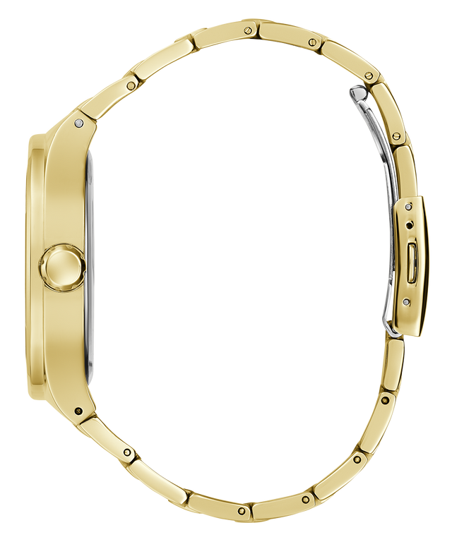GUESS Mens Gold Tone Analog Watch side