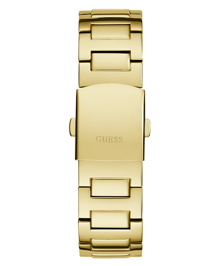 GUESS Mens Gold Tone Analog Watch back