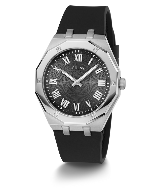 GUESS 腕時計 メンズ 47mm GUESS Mens Black Silver Tone Analog GUESS 腕時計 メンズ 47mm GUESS Mens Black Silver Tone Analog
