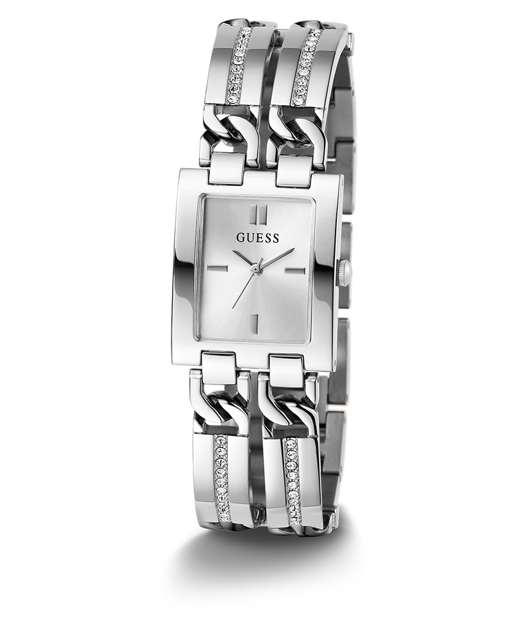 GUESS Ladies Silver Tone Analog Watch