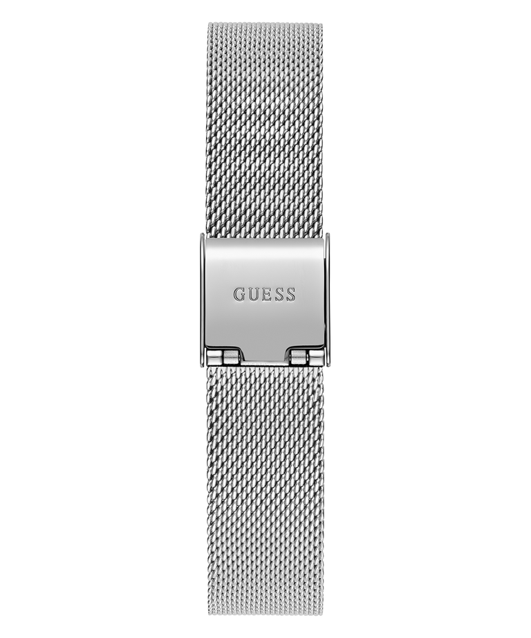 GUESS Ladies Silver Tone Analog Watch back view