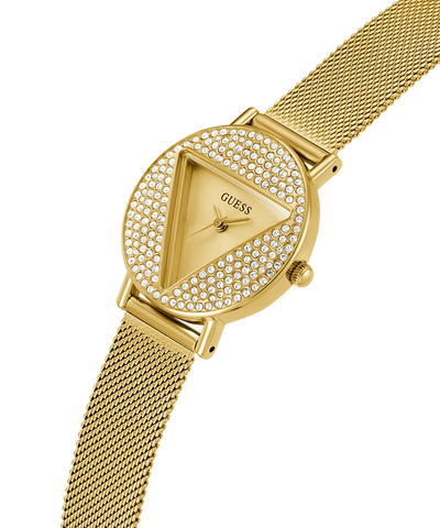 GUESS Ladies Gold Tone Analog Watch lifestyle angle