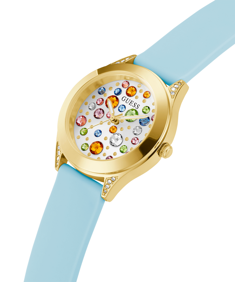 GUESS Ladies Blue Gold Tone Analog Watch GW0678L1 GUESS Watches US