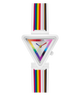 GW0679L1 Pride Limited Edition GUESS Ladies White Rainbow Analog Watch