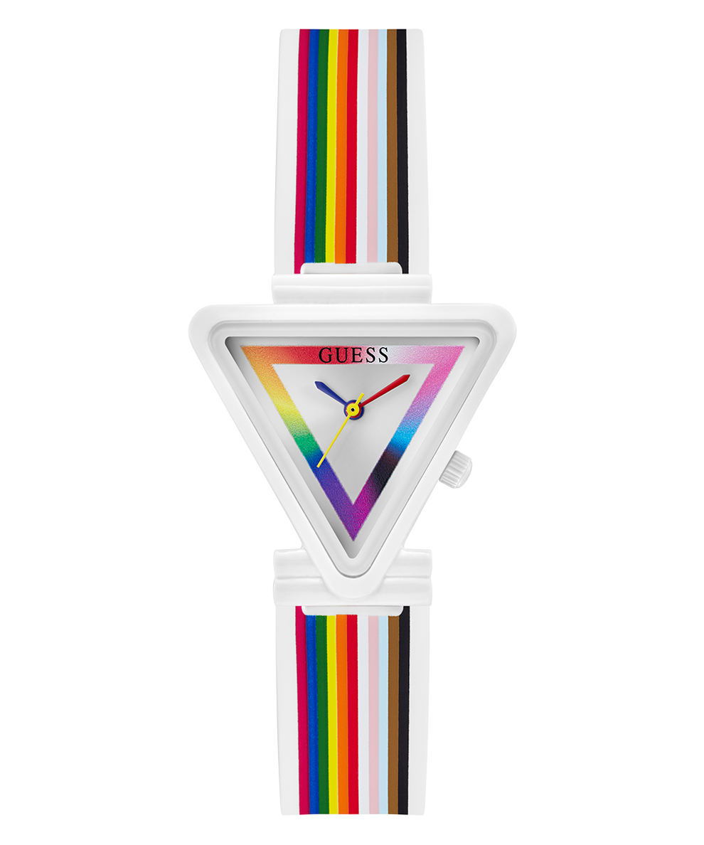 GW0679L1 Pride Limited Edition GUESS Ladies White Rainbow Analog Watch