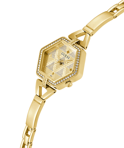 GW0680L2 GUESS Ladies Gold Tone Analog Watch lifestyle angle