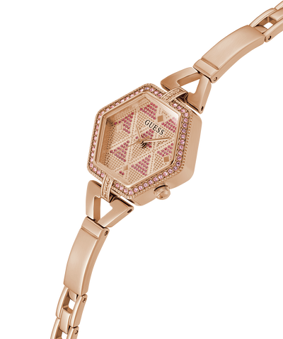 GW0680L3 GUESS Ladies Rose Gold Tone Analog Watch lifestyle angle