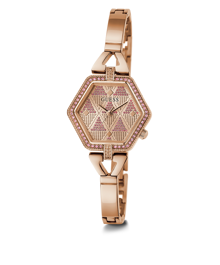 GW0680L3 GUESS Ladies Rose Gold Tone Analog Watch angle
