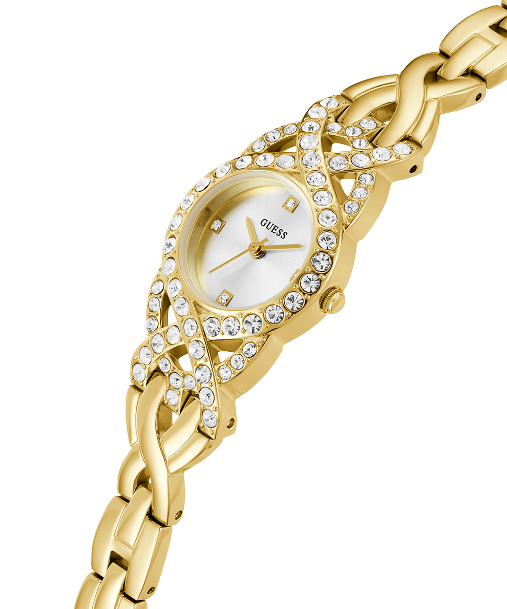 GW0682L2 GUESS Ladies Gold Tone Analog Watch lifestyle angle