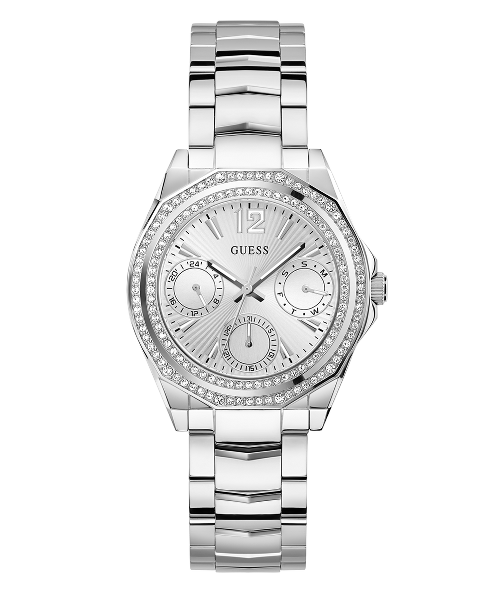GUESS Ladies Silver Tone Multi-function Watch straight
