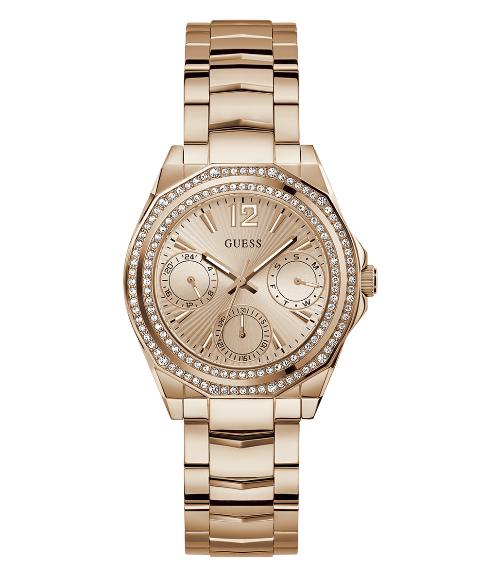 GUESS Ladies Rose Gold Tone Multi-function Watch straight