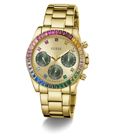 GW0690L4 GUESS Ladies Gold Tone Multi-function Watch angle