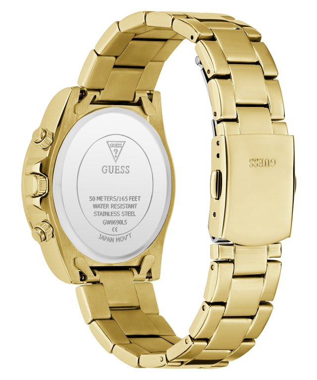 GUESS Ladies Gold Tone Multi-function Watch caseback