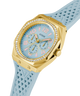 GW0694L1 GUESS Ladies Light Blue Gold Tone Multi-function Watch lifestyle