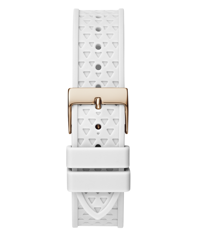 GUESS Ladies White Rose Gold Tone Multi-function Watch back view
