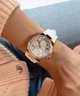 GUESS Ladies White Rose Gold Tone Multi-function Watch lifestyle watch on arm