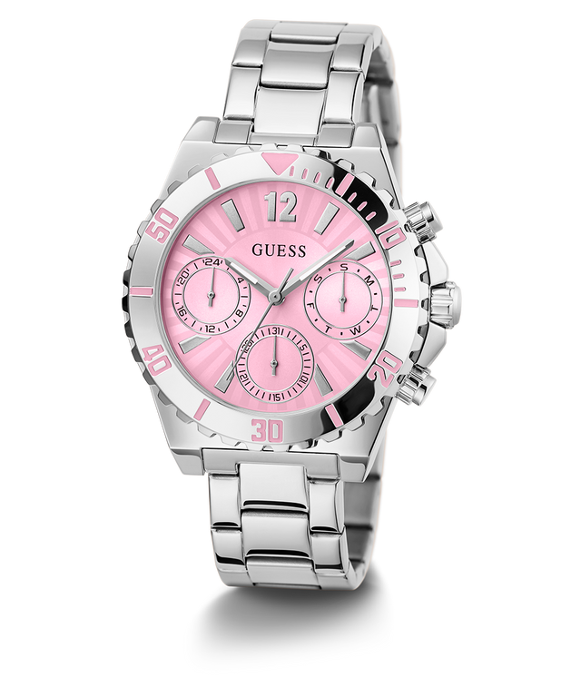 GUESS Ladies Silver Tone Multi-function Watch GW0696L1 GUESS