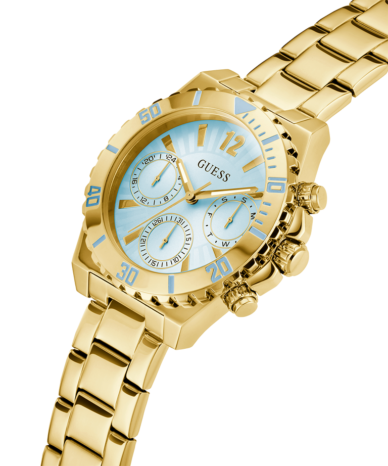 GUESS Ladies Gold Tone Multi-function Watch lifestyle view