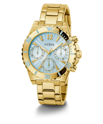 GW0696L2 GUESS Ladies Gold Tone Multi-function Watch angle