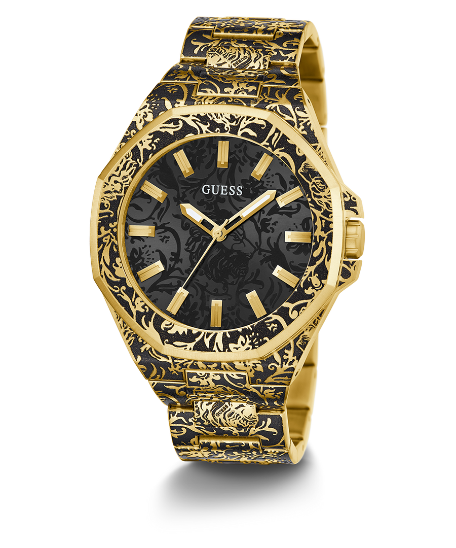 GW0700G1 GUESS Mens Gold Tone Analog Watch angle