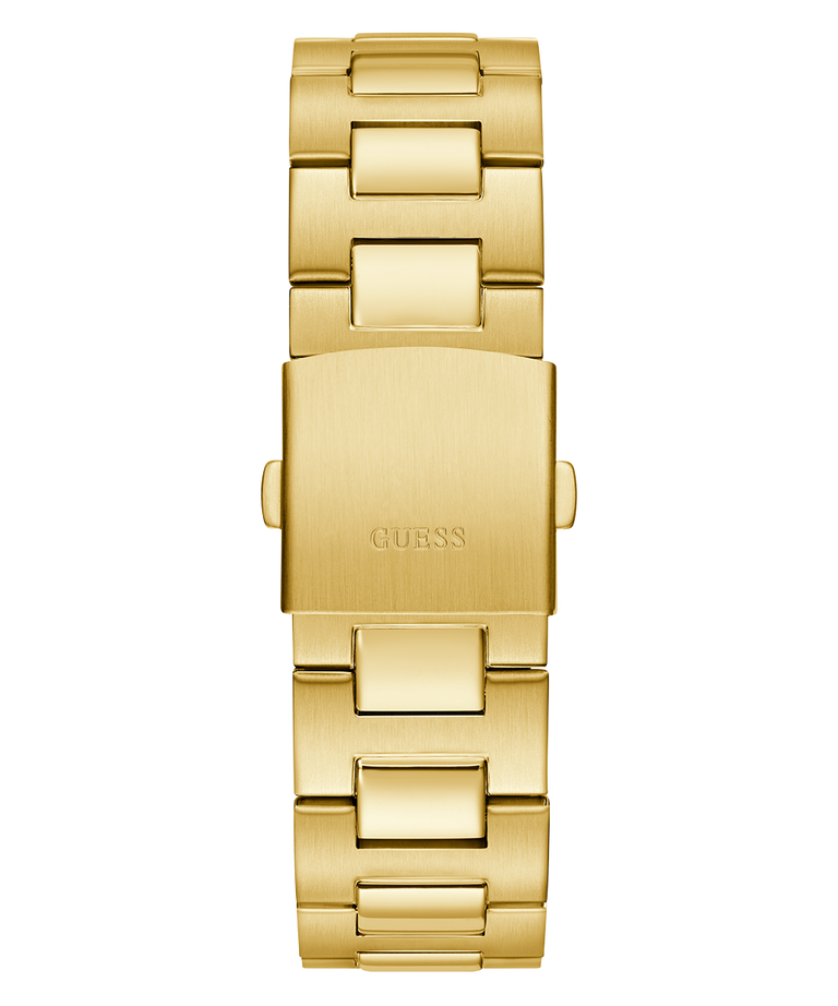 GW0703G2 GUESS Mens Gold Tone Multi-function Watch back view
