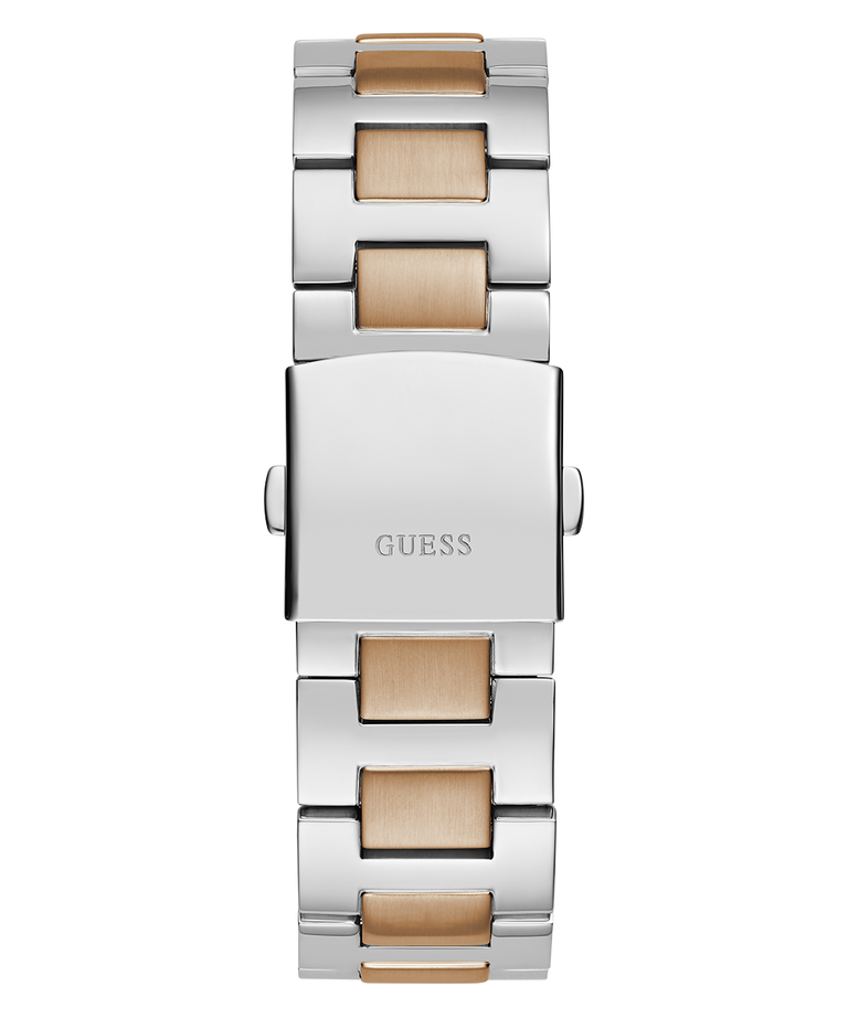 GUESS Mens 2-Tone Multi-function Watch back view