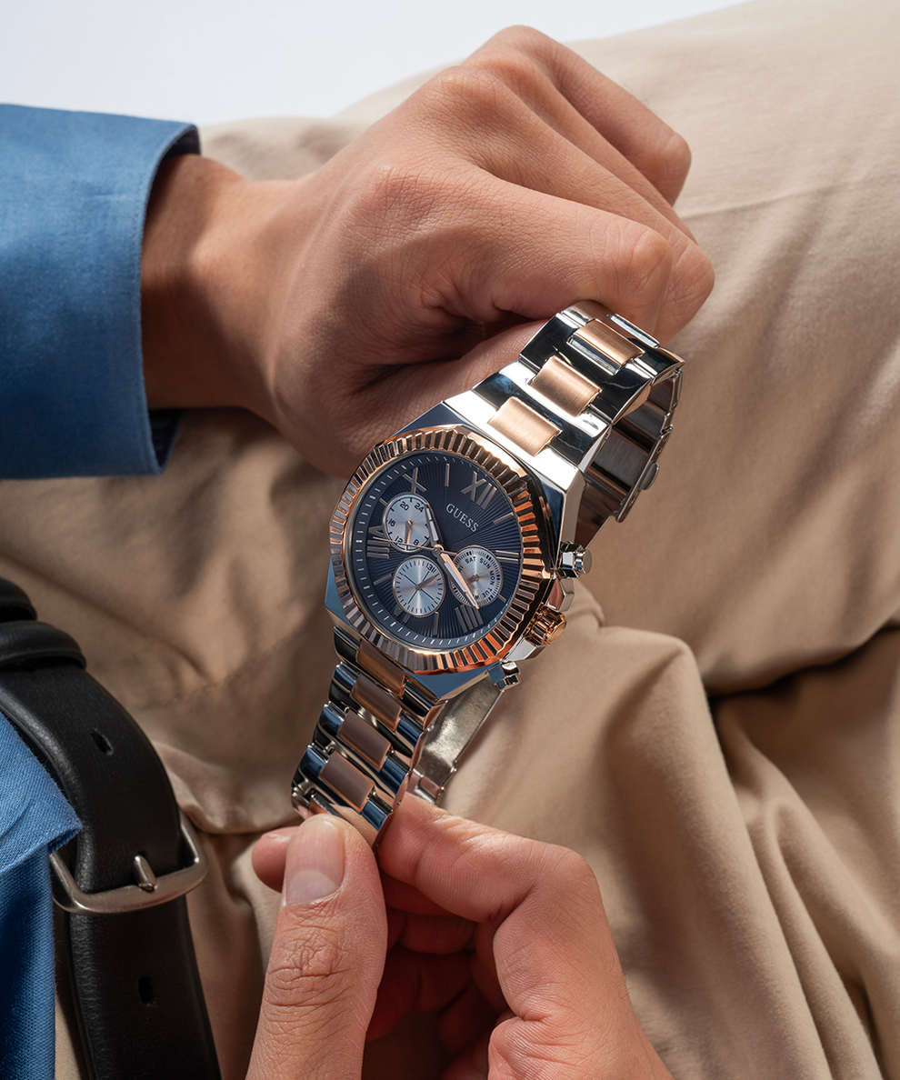 GUESS Mens 2 Tone Multi function Watch GW0703G4 GUESS Watches US