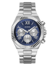 GUESS Mens Equity Silver Tone Multi-function Watch