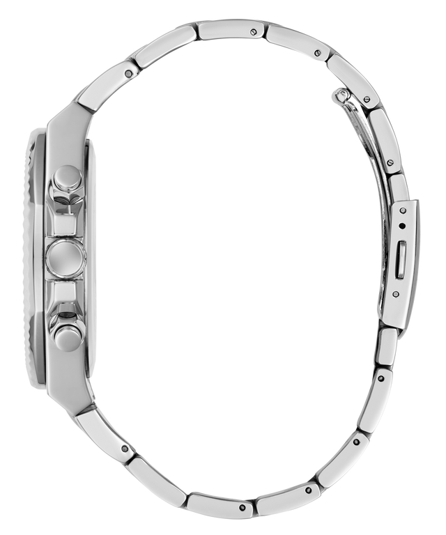 GUESS Mens Equity Silver Tone Multi-function Watch