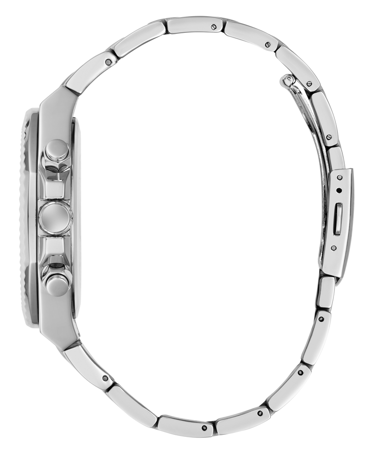 GUESS Mens Equity Silver Tone Multi-function Watch