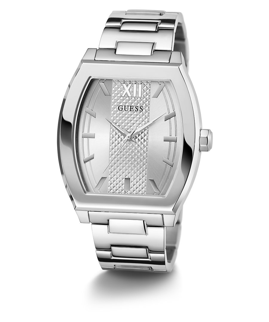 GW0705G1 GUESS Mens Silver Tone Analog Watch angle