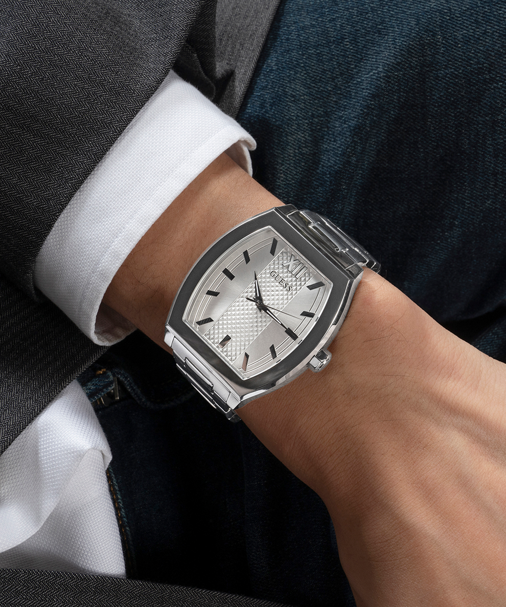 GUESS Mens Silver Tone Analog Watch GW0705G1 GUESS Watches US