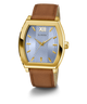 GW0706G2 GUESS Mens Brown Gold Tone Analog Watch angle