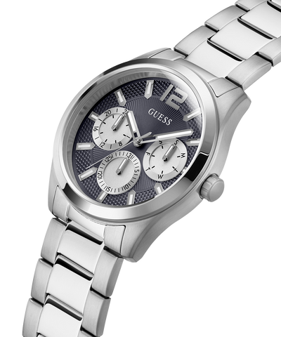 GW0707G1 GUESS Mens Silver Tone Multi-function Watch lifestyle angle