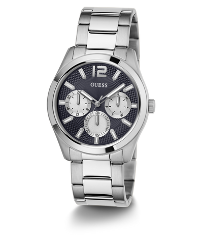  GW0707G1 GUESS Mens Silver Tone Multi-function Watch angle