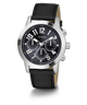 GW0709G1 GUESS Mens Black Silver Tone Multi-function Watch angle