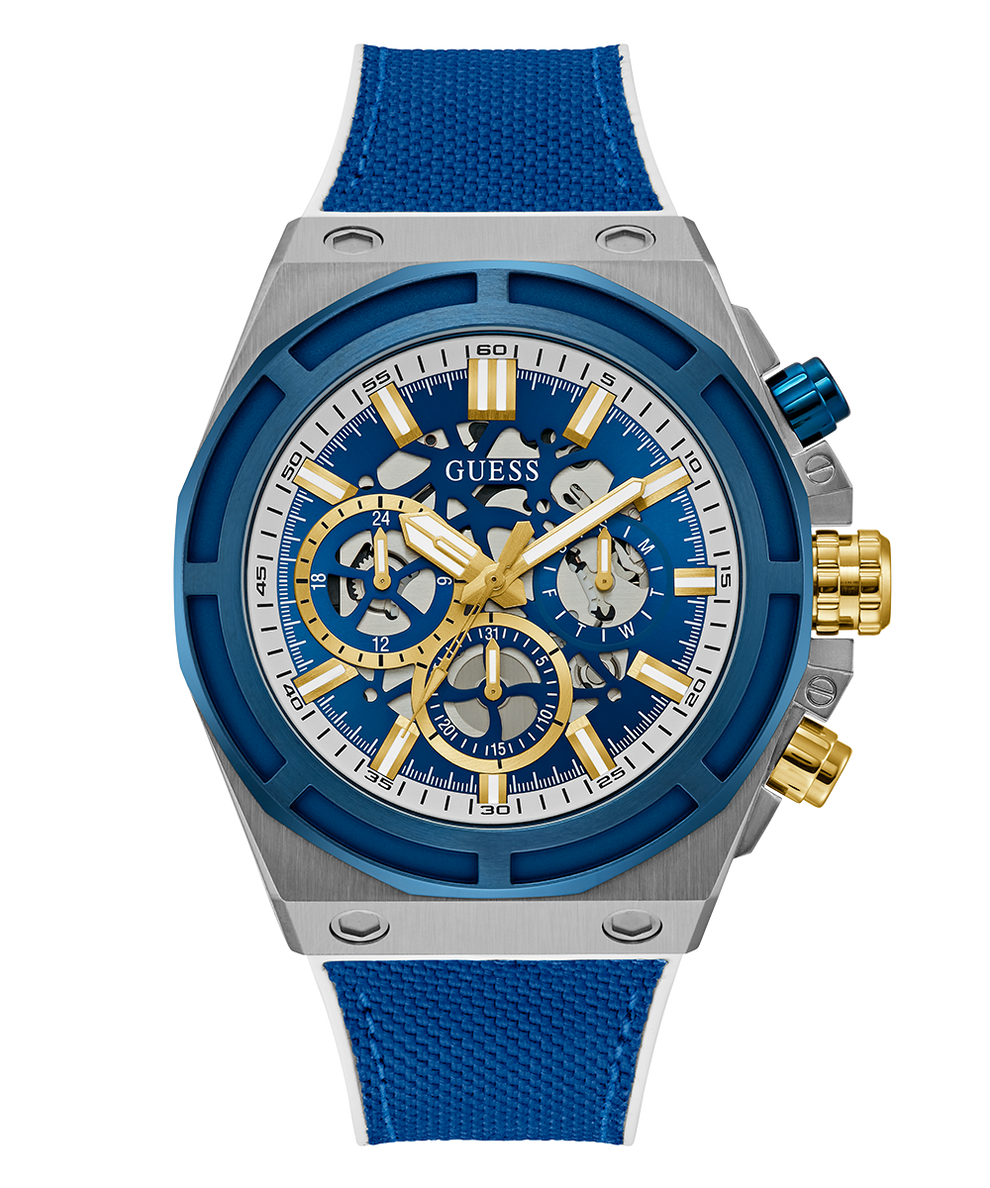 GW0713G1 GUESS Mens Blue 2-Tone Multi-function Watch