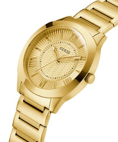 GW0727G1 GUESS Mens Gold Tone Analog Watch lifestyle angle