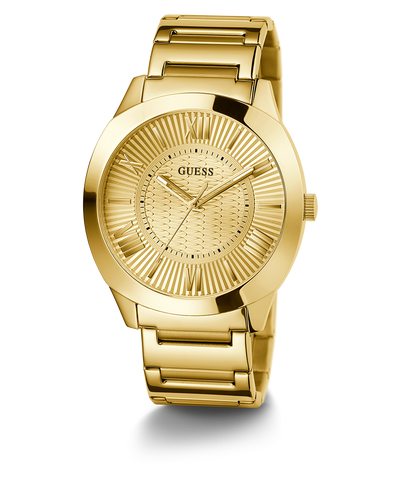 GW0727G1 GUESS Mens Gold Tone Analog Watch angle