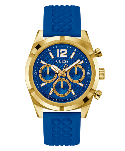 GW0729G1 GUESS Mens Blue Gold Tone Multi-function Watch